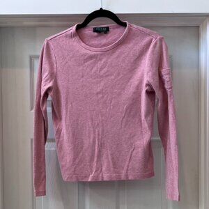 Ralph Lauren Women's Pink Long sleeve top with tiny arm pocket Size Medium